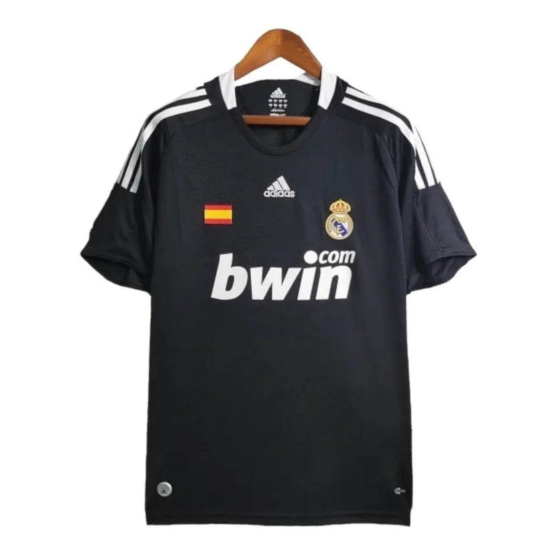 Camisa Retrô Real Madrid II 08/09 - Masculina Adidas - Preta com detalhes em branco