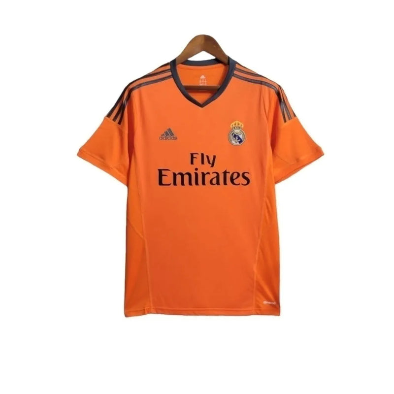 Camisa Retrô Real Madrid II 13/14 - Masculina Adidas - Laranja com detalhes em cinza