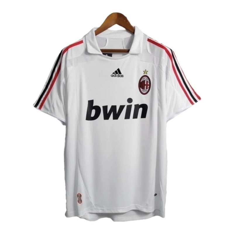 Camisa Retrô AC Milan II 2007/2008 - Masculina Adidas - Branca com detalhes em vermelho e preto