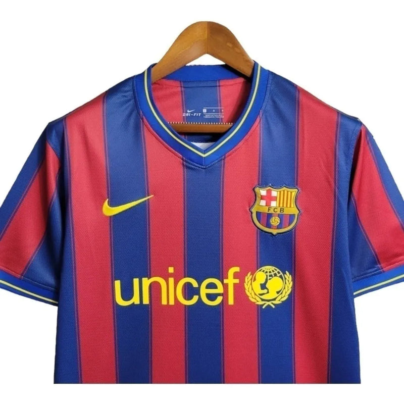 Camisa Retrô Barcelona I 09/10 - Masculina Nike - Vermelha e azul