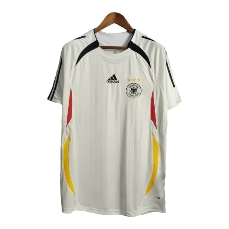 Camisa Retrô Seleção da Alemanha 2006 - Masculina Adidas - Branca com detalhes em preto