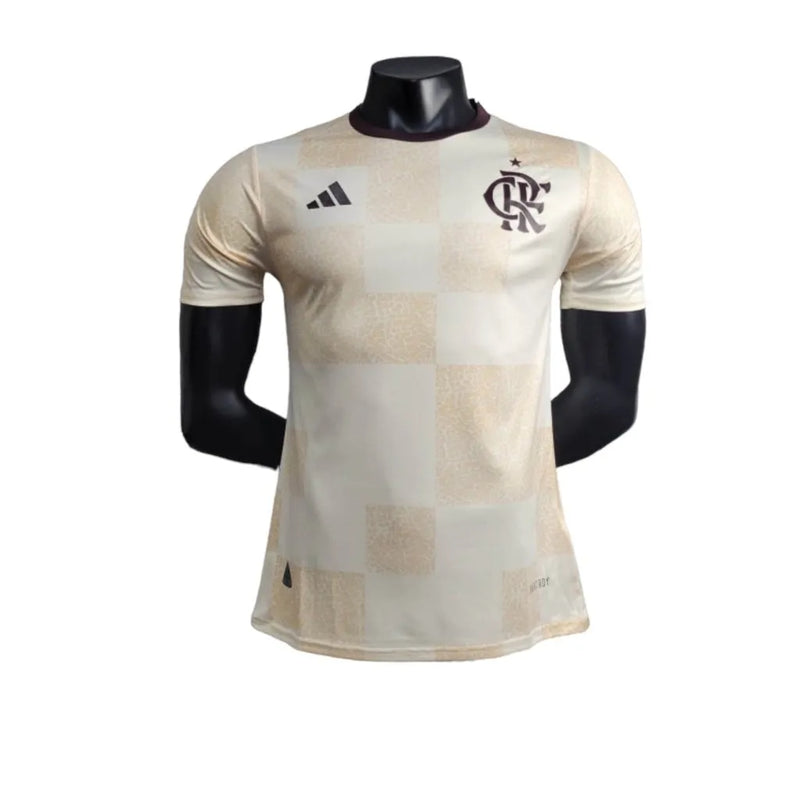 Camisa Flamengo Pré-jogo 24/25 - Jogador Adidas Masculina - Bege