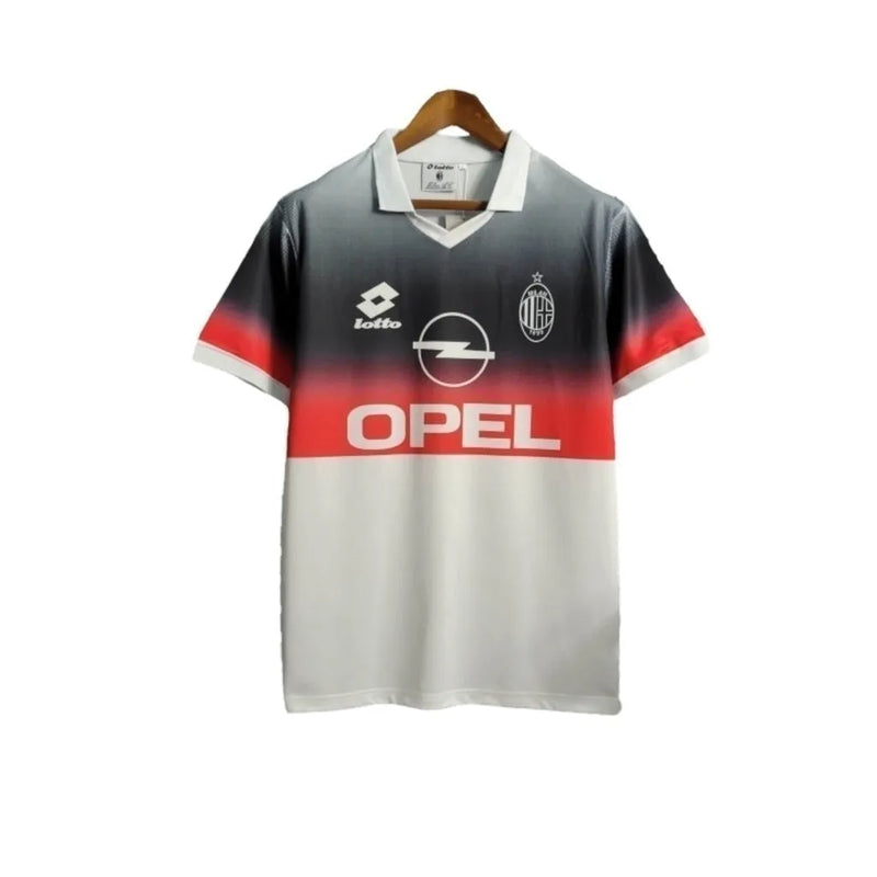 Camisa Retrô AC Milan Treino 1995/1996 - Masculina Lotto - Vermelha e preta