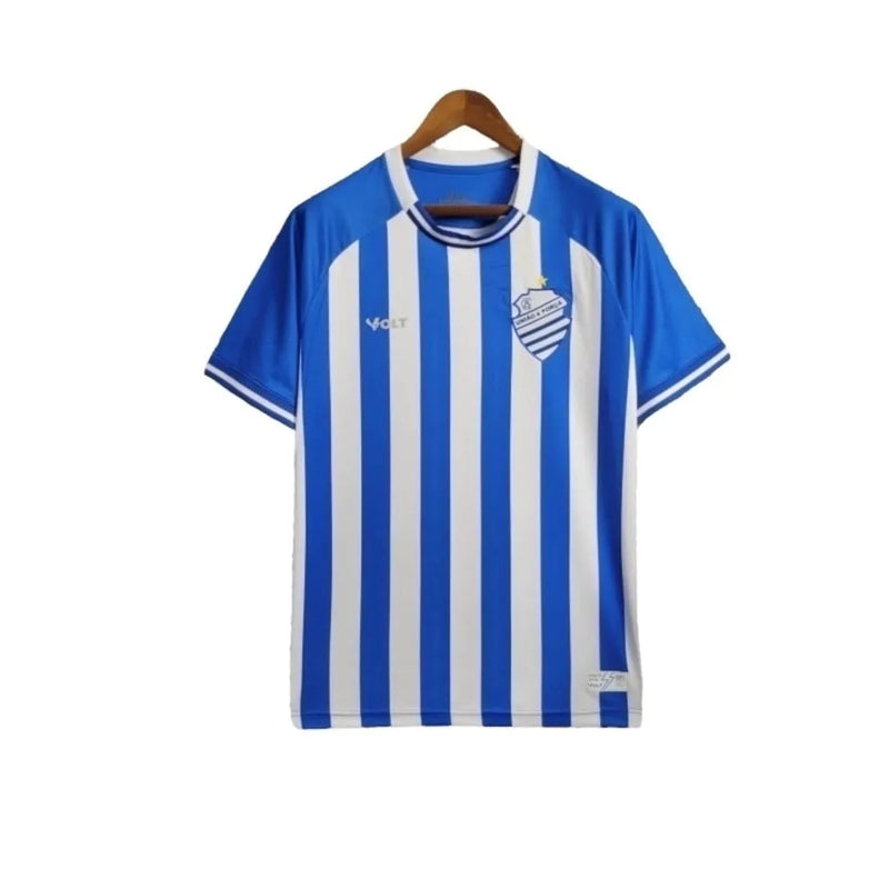 Camisa CSA de Alagoas I 24/25 - Torcedor Volt Masculina - Azul com listras brancas