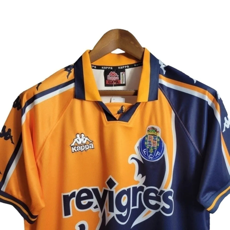 Camisa Retrô Porto II 1997/1999 - Kappa Masculina - Laranja com detalhes em azul