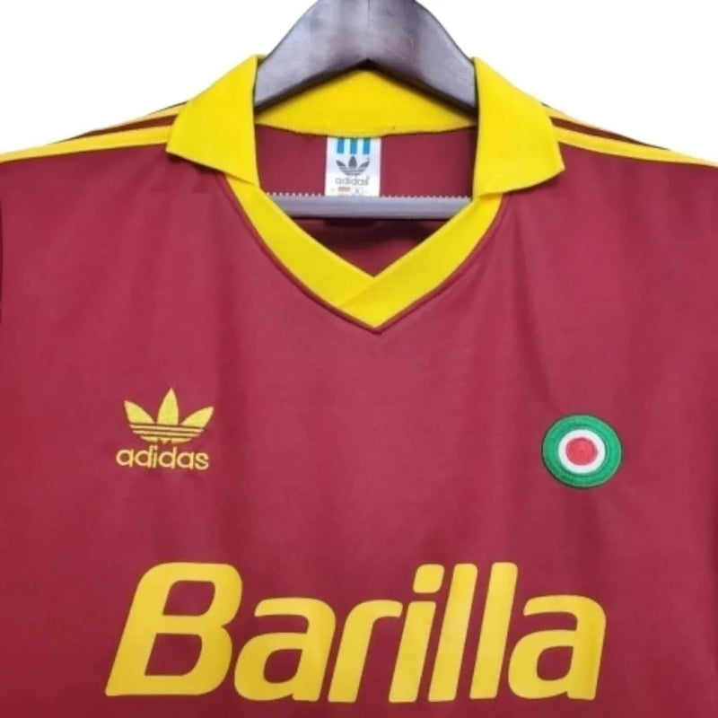 Camisa Retrô Barcelona I 1991/1992 - Adidas Masculina - Vermelha com detalhes em amarelo