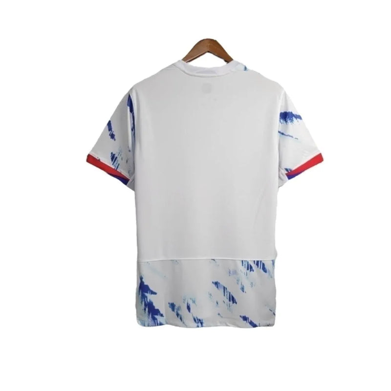 Camisa Seleção da Noruega II 24/25 - Torcedor Nike Masculina - Branca com detalhes em azul e vermelho