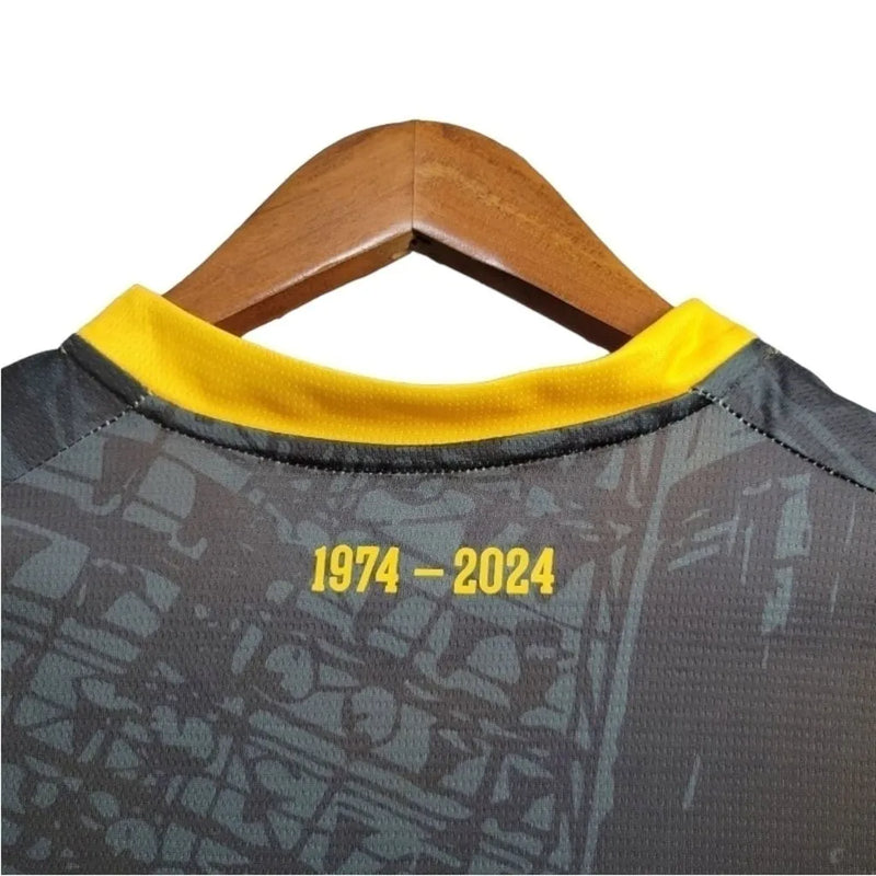 Camisa Borussia Dortmund Edição especial 50 Anos 24/25 - Torcedor Puma Masculina - Preta e amarela