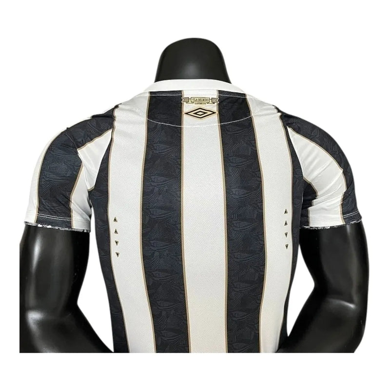 Camisa Santos II 24/25 - Jogador Umbro Masculina - Branca e preta