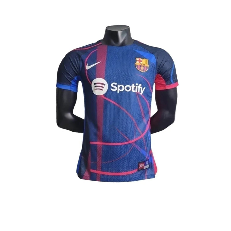 Camisa Barcelona Edição Especial 24/25 - Jogador Nike Masculina - Azul com detalhes em vermelho e branco