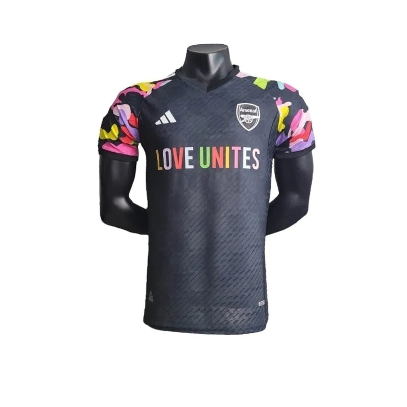 Camisa Arsenal Edição especial 24/25 - Jogador Adidas Masculina - Preta com detalhes multicoloridas