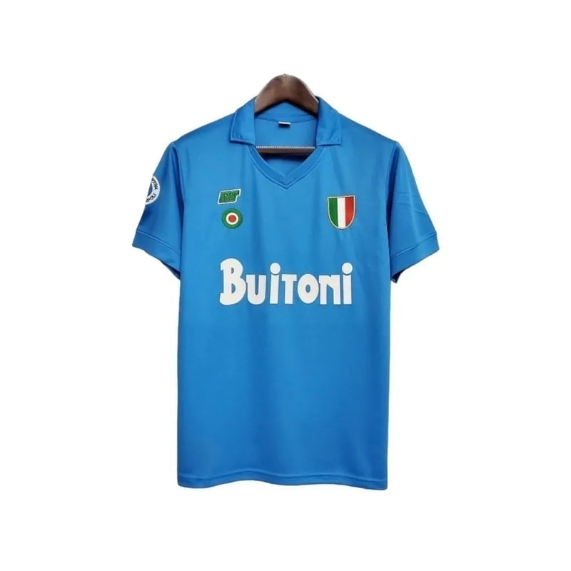 Camisa Napoli I Retrô 1987/1988 - Ennere Masculina - Azul