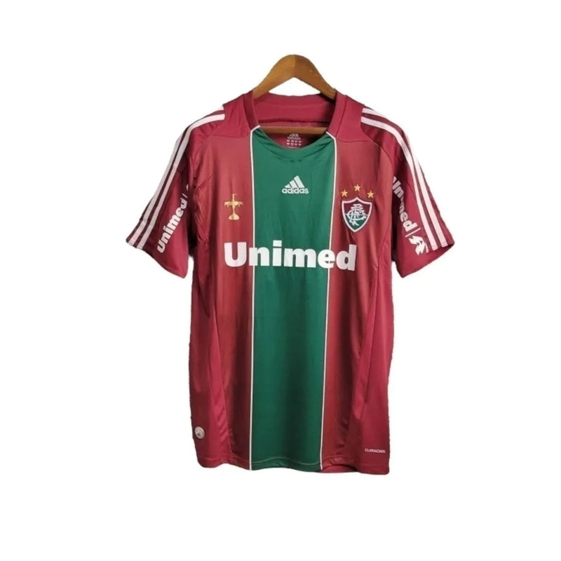 Camisa Retrô Fluminense I 2010 - Adidas Masculina - Vermelha com detalhes em branco