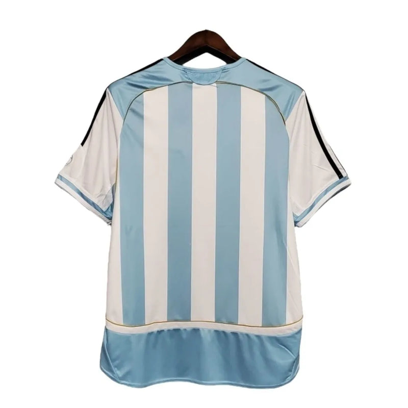 Camisa Retrô Seleção da Argentina I 2006 - Masculina Adidas - Azul com detalhes em branco e preto