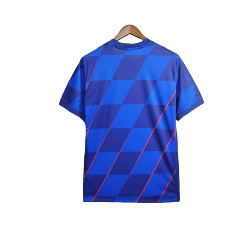 Camisa Seleção da Croácia II 24/25 - Torcedor Nike Masculina - Azul com detalhes em vermelho