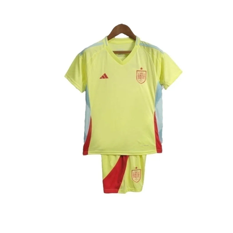 Kit Infantil Colombia II 24/25 - Adidas - Amarelo com detalhes em cinza e vermelho