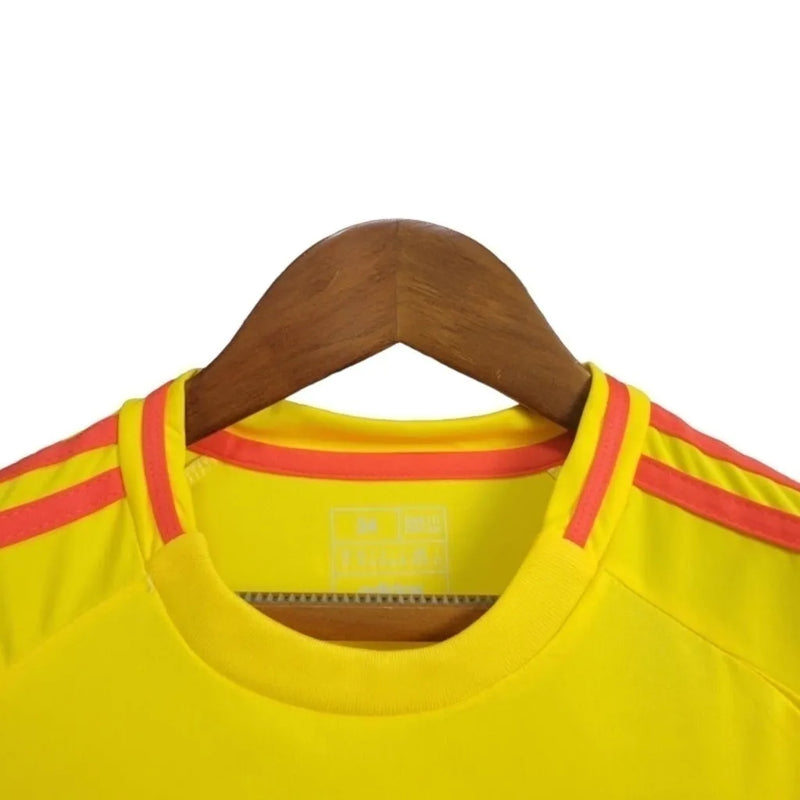 Kit Infantil Colombia I 24/25 - Adidas - Amarelo com detalhes em laranja e azul