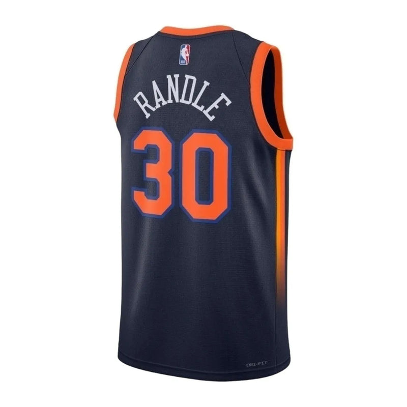 Camiseta Regata NBA New York Knicks 23/24 - Masculina Nike - Azul e laranja