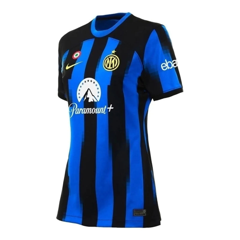 Camisa Inter de Milão I 23/24 - Torcedor Nike Feminina - Azul e preta