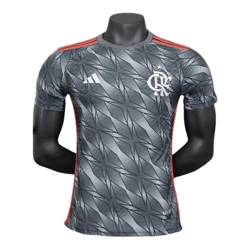 Camisa Flamengo III 24/25 - Jogador Adidas Masculina - Cinza com detalhes em vermelho