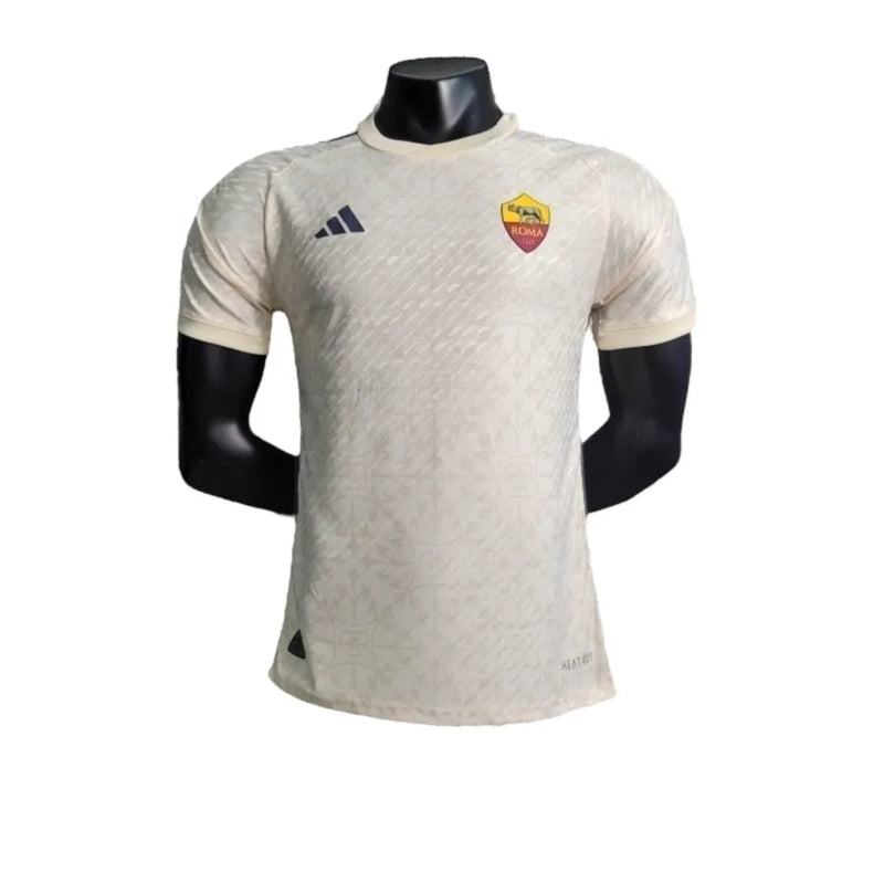 Camisa Roma II 23/24 - Jogador Adidas Masculina - Branca com detalhes em bege e azul