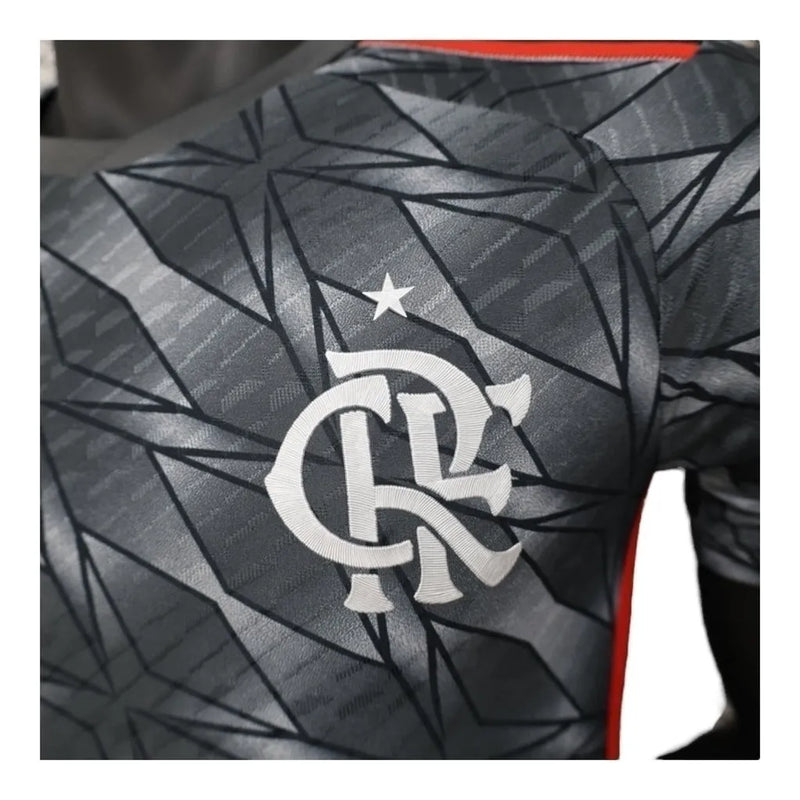 Camisa Flamengo III 24/25 - Jogador Adidas Masculina - Cinza com detalhes em vermelho