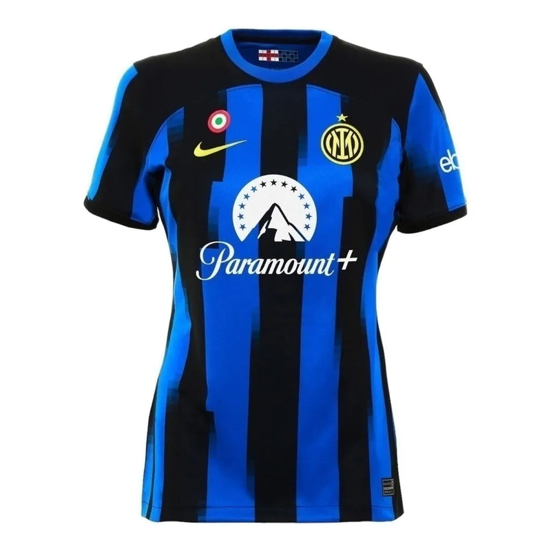 Camisa Inter de Milão I 23/24 - Torcedor Nike Feminina - Azul e preta